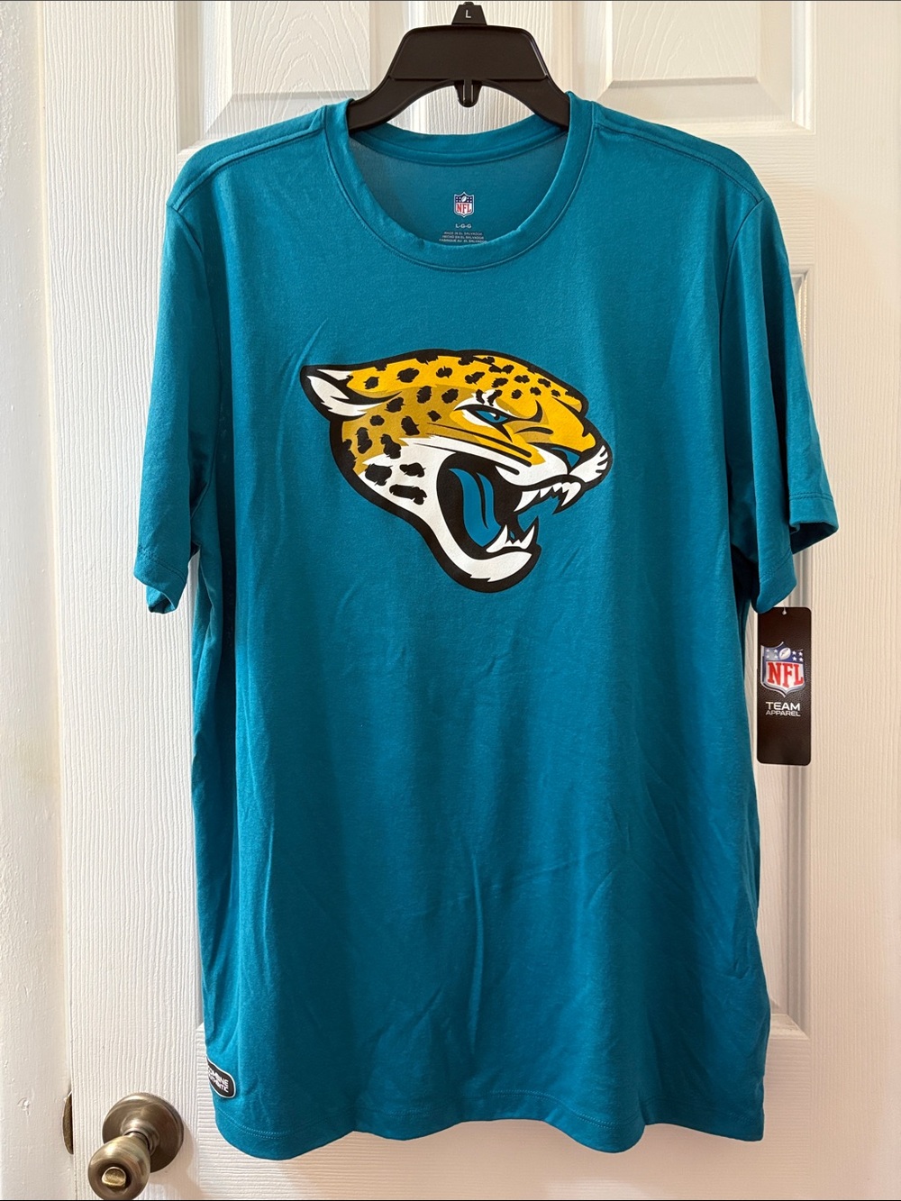 Unisex NFL Teal Jaguars Combine Authentic Short-Sleeve Logo Tee Large